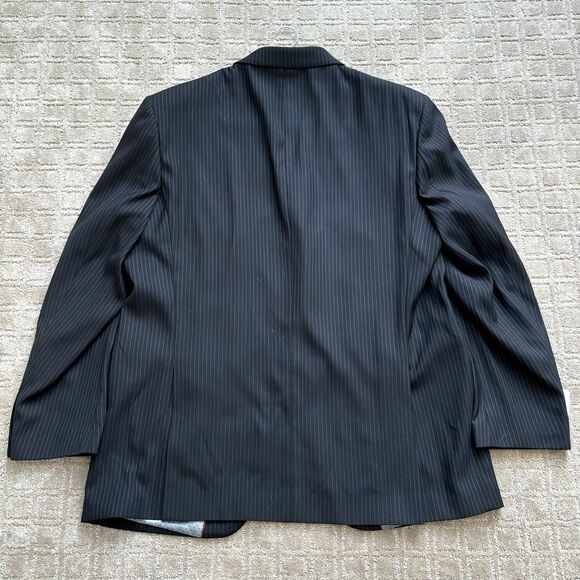 Elegante Gentiluomo Italiana Collezione Blazer Jacket Men’s 46L Black Pin Stripe - Picture 5 of 9